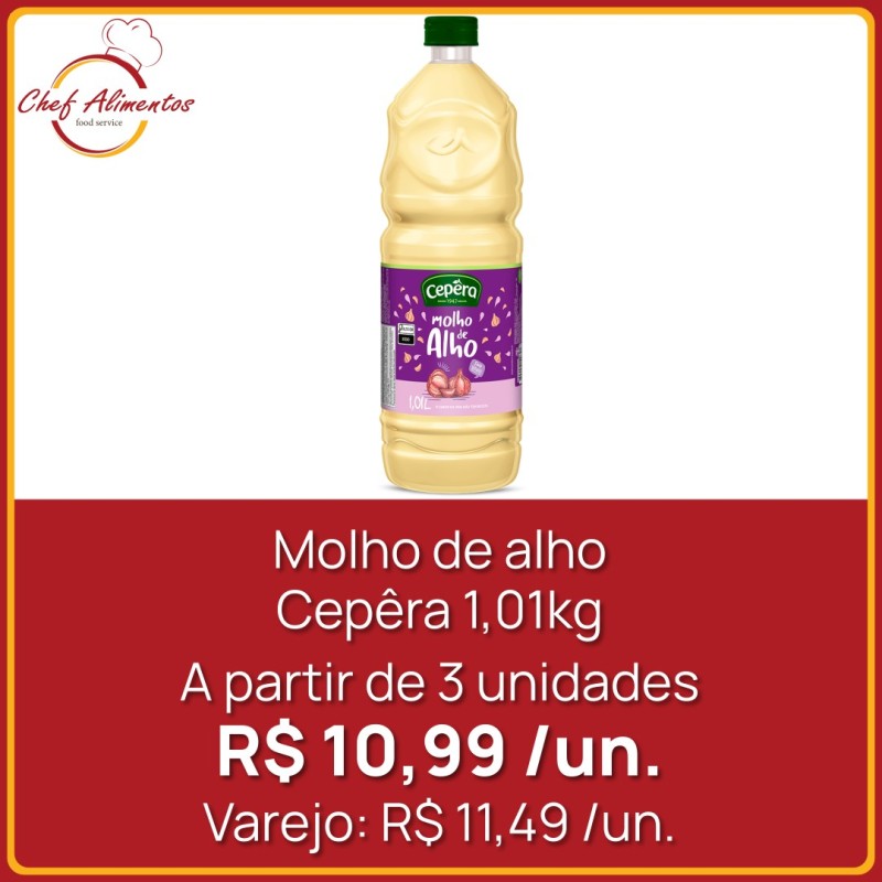 Molho de alho Cepêra 1,01kg