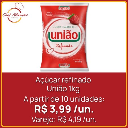 Açúcar refinado União 1kg
