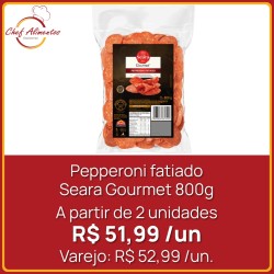 Pepperoni fatiado Seara Gourmet 800g