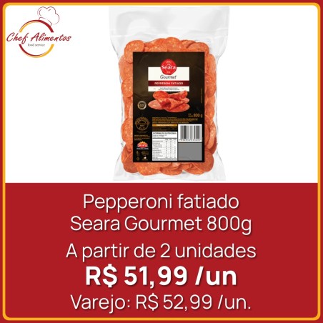 Pepperoni fatiado Seara Gourmet 800g