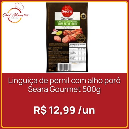 Linguiça de pernil com alho poró Seara Gourmet 500g