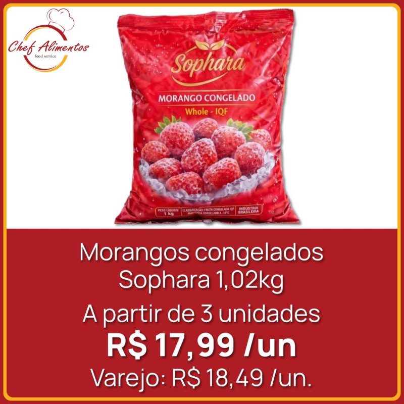 Morangos congelados Sophara 1,02kg