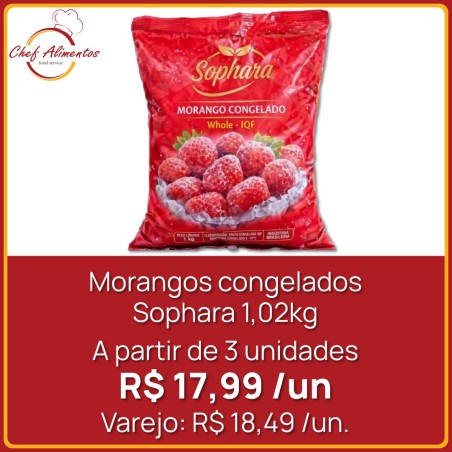 Morangos congelados Sophara 1,02kg