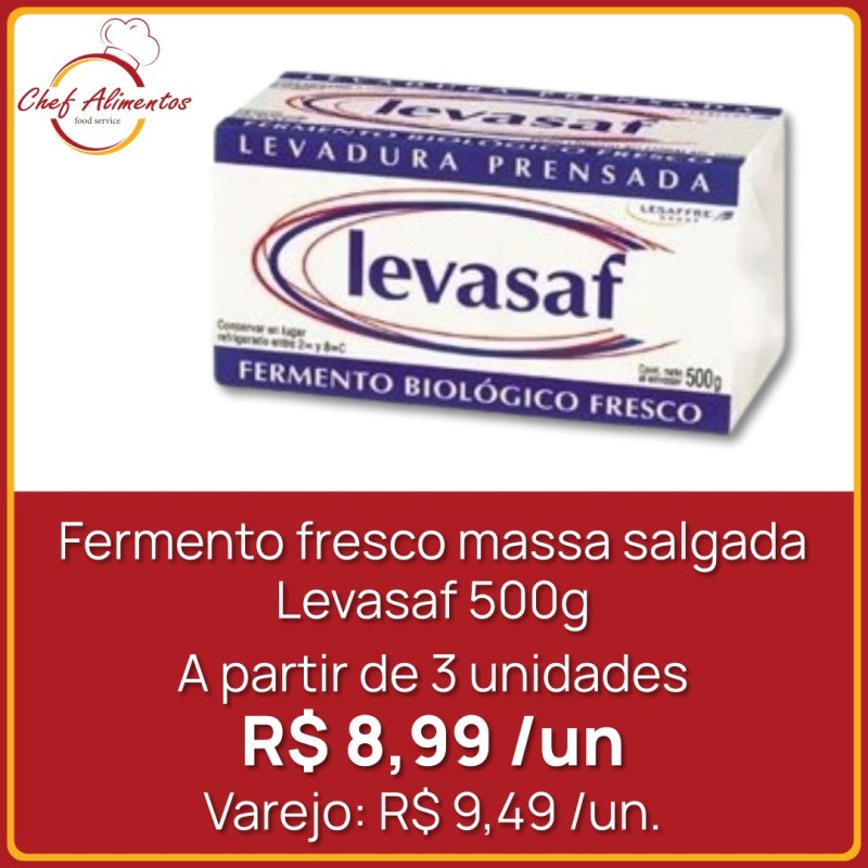 Fermento fresco massa salgada Levasaf 500g