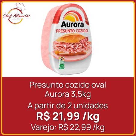 Presunto cozido oval Aurora 3,5kg