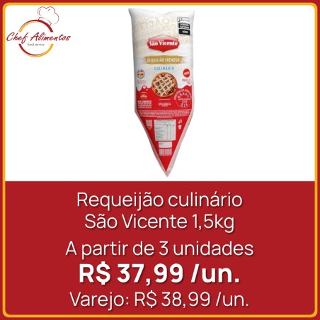 Requeijão culinário São Vicente 1,5kg