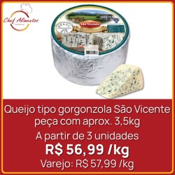 Queijo gorgonzola São Vicente 3,5kg