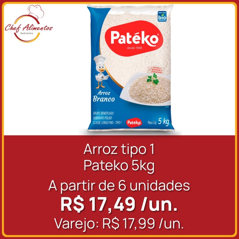Arroz tipo 1 Pateko 5kg