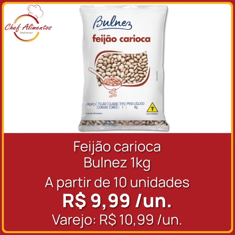 Feijão carioca Bulnez 1kg