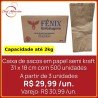 Caixa de sacos em papel semi kraft 31 x 18 cm Fênix Embalagens 500 un