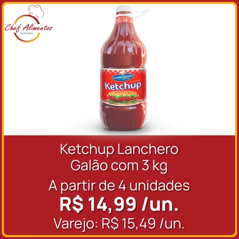 Ketchup Lanchero galão 3 kg