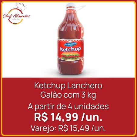 Ketchup Lanchero galão 3 kg