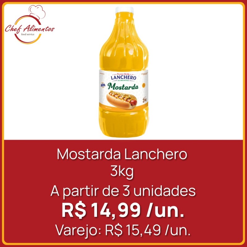 Mostarda amarela Lanchero 3kg