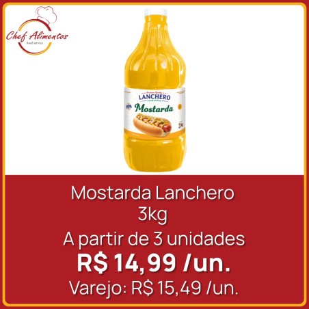 Mostarda amarela Lanchero 3kg