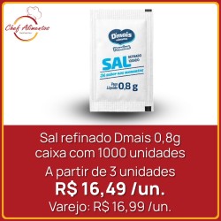Sal refinado Dmais sachê 0,8g