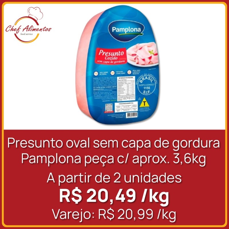 Presunto sem capa oval Pamplona - Peça
