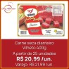 Carne seca dianteiro Vilheto 400g