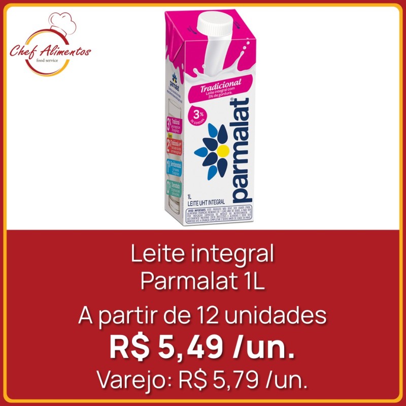 Leite integral Parmalat 1L