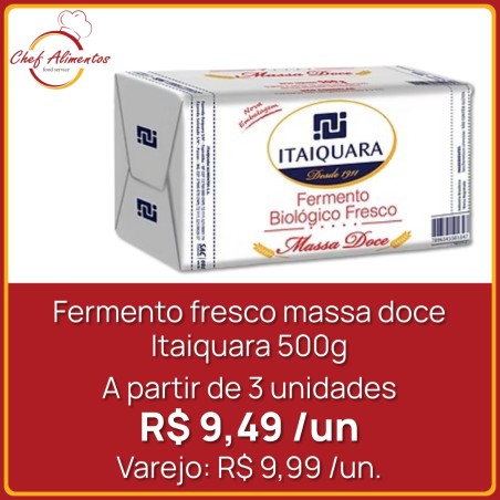 Fermento fresco massa doce Itaiquara 500g