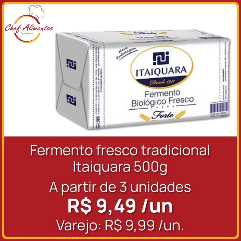 Fermento fresco tradicional Itaiquara 500g