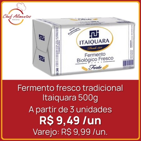 Fermento fresco tradicional Itaiquara 500g