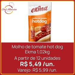 Molho de tomate hot dog Ekma 1,02kg