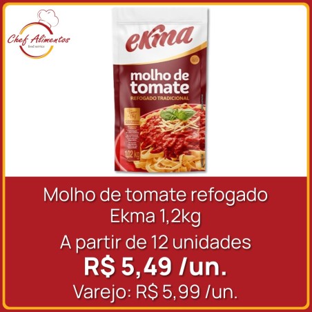Molho de tomate refogado Ekma 1,02kg