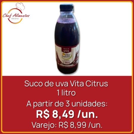 Suco de uva Vitacitrus 1L