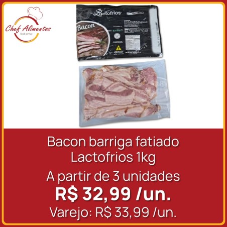 Bacon barriga fatiado Lactofrios 1kg