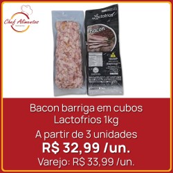 Bacon barriga em cubos Lactofrios 1kg
