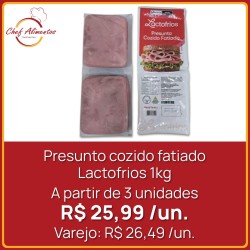 Presunto cozido fatiado Lactofrios 1kg