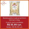 Batata palito tradicional 9mm McCain 2,5kg