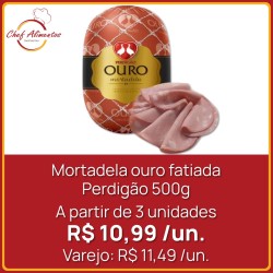 Mortadela ouro fatiada Perdigão 500g