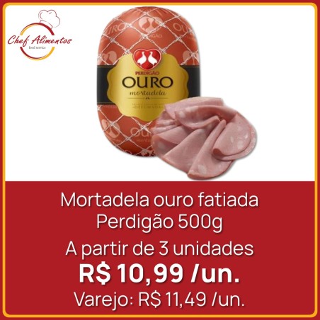 Mortadela ouro fatiada Perdigão 500g