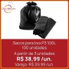 Saco para Lixo P3 100 litros 100 unidades