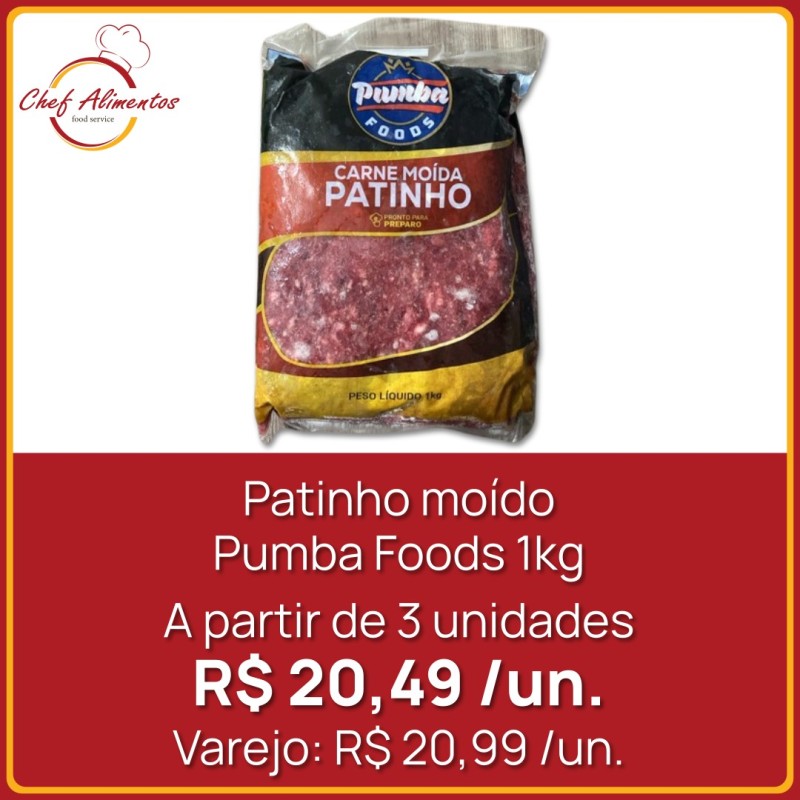 Patinho moído Pumba Foods 1kg