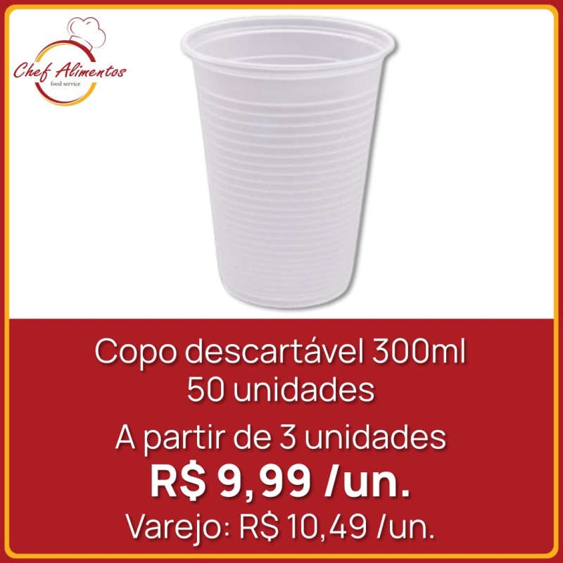 Copo descartável 300ml