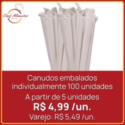 Canudos embalados individualmente 100 unidades