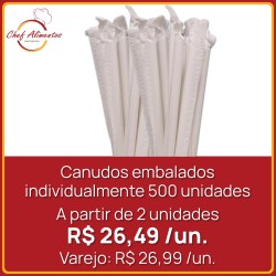 Canudos embalados individualmente 500 unidades