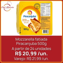 Mozzarella fatiada Piracanjuba 500g