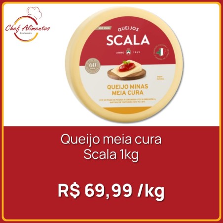 Queijo meia cura Scala 1kg