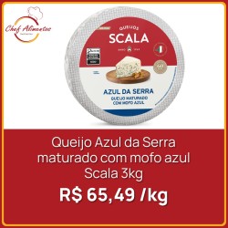 Queijo Azul da Serra maturado com mofo azul Scala 3kg
