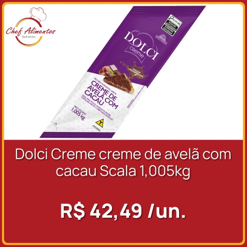 Dolci Creme Creme de Avelã com Cacau Scala 1,005kg
