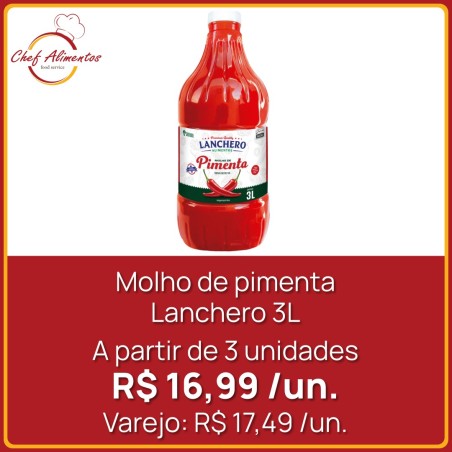 Molho de Pimenta Lanchero 3 litros