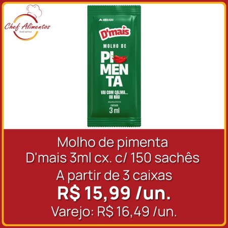Molho de pimenta D'mais 3ml
