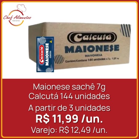 Maionese Tradicional Calcutá sachê 7g