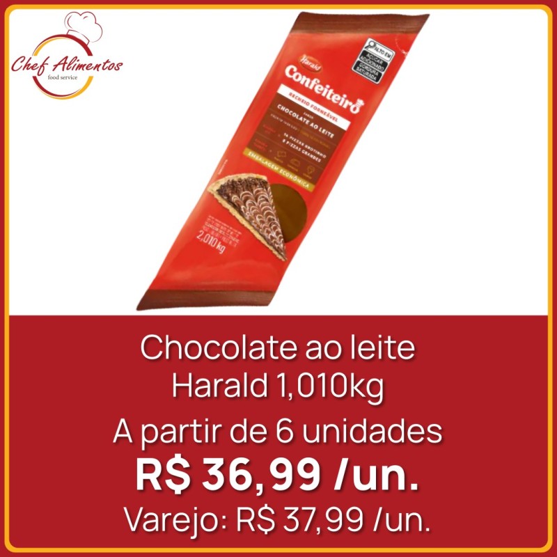 Recheio Forneável Harald para Pizza sabor Chocolate ao Leite - Bisnaga 2 kg