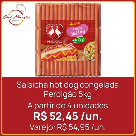 Salsicha Perdigão Congelada Pacote 5 kg
