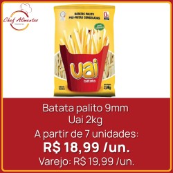 Batata palito 9mm UAI - pacote 2kg
