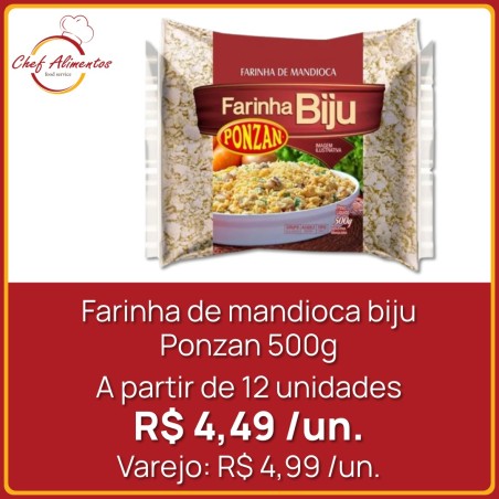 Farinha de mandioca biju Ponzan 500g